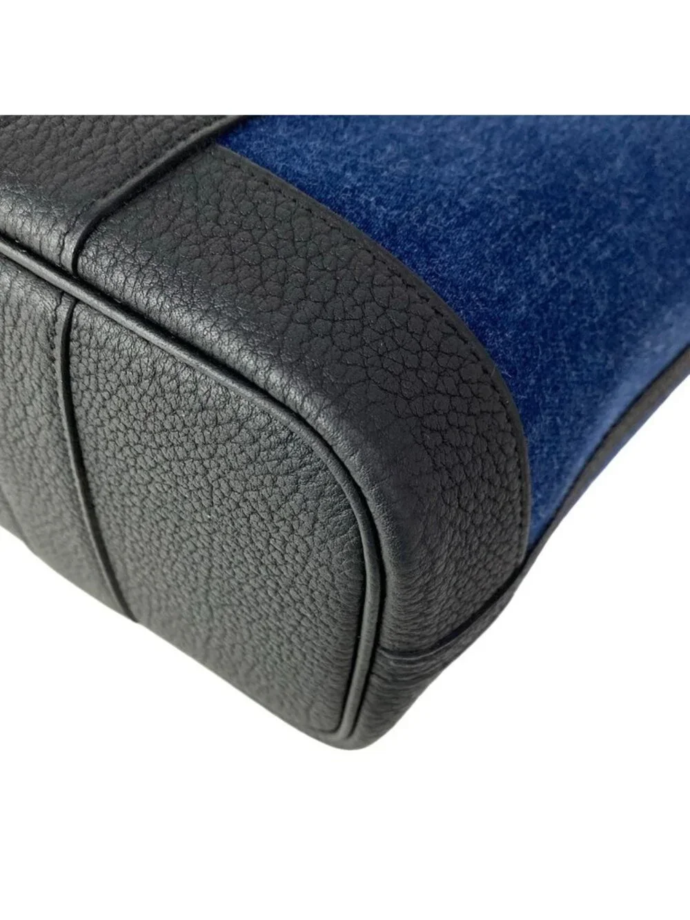 Hermes Tote Bag Neo Garden Party 23 Denim Moian Black Silver